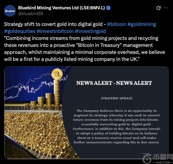 英国上市金矿公司将把黄金收入转换为比特币作为储备(2)