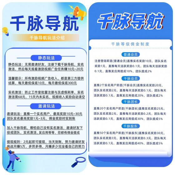 千脉导航：每月保底6000+，看视频广告赚钱，包赔包赚，提现秒到(3)