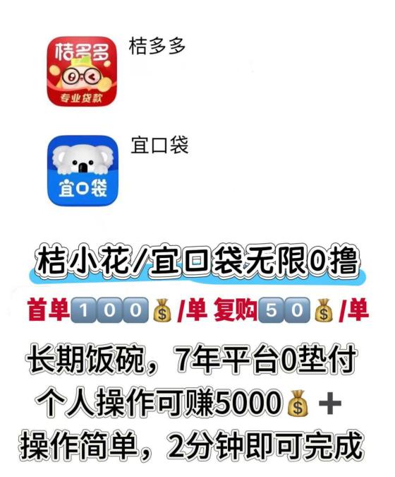 桔多多宜口袋：七年老平台，每月零撸大几百，轻松赚钱不费力(2)