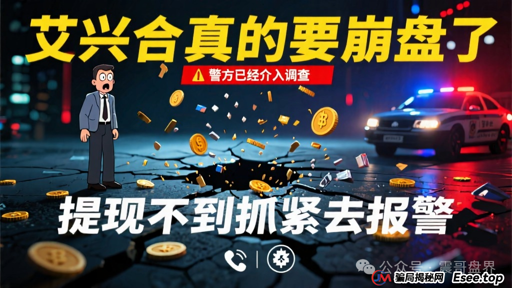 艾兴合真的要崩盘了，警方已经介入调查，提现不到抓紧去报警(1)
