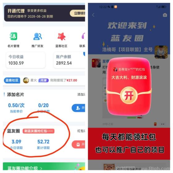 蓝客app精准引流创业粉每天300+，高质量转化收益稳定(5)
