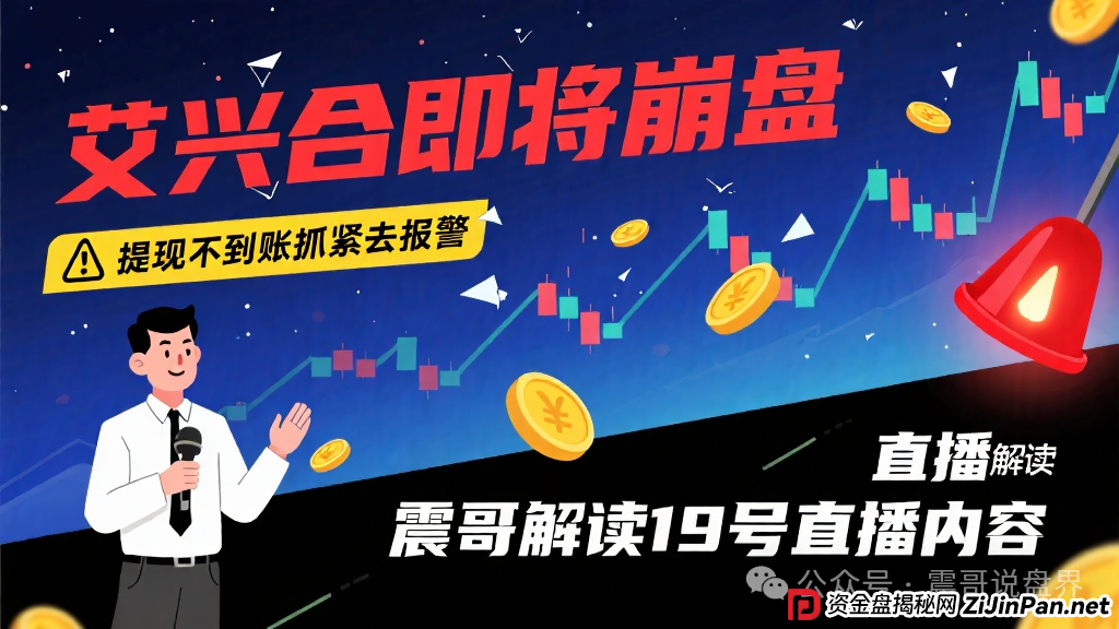 艾兴合即将崩盘，提现不到账抓紧去报警，震哥解读19号直播内容(1)