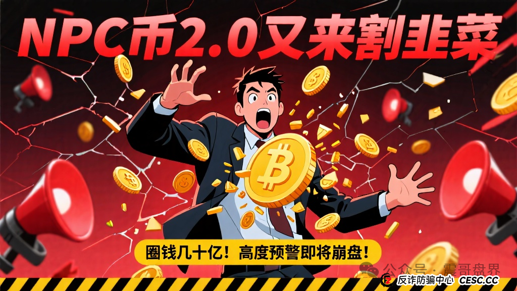 NPC币2.0又来割韭菜，圈钱几十亿，高度预警即将崩盘(1)