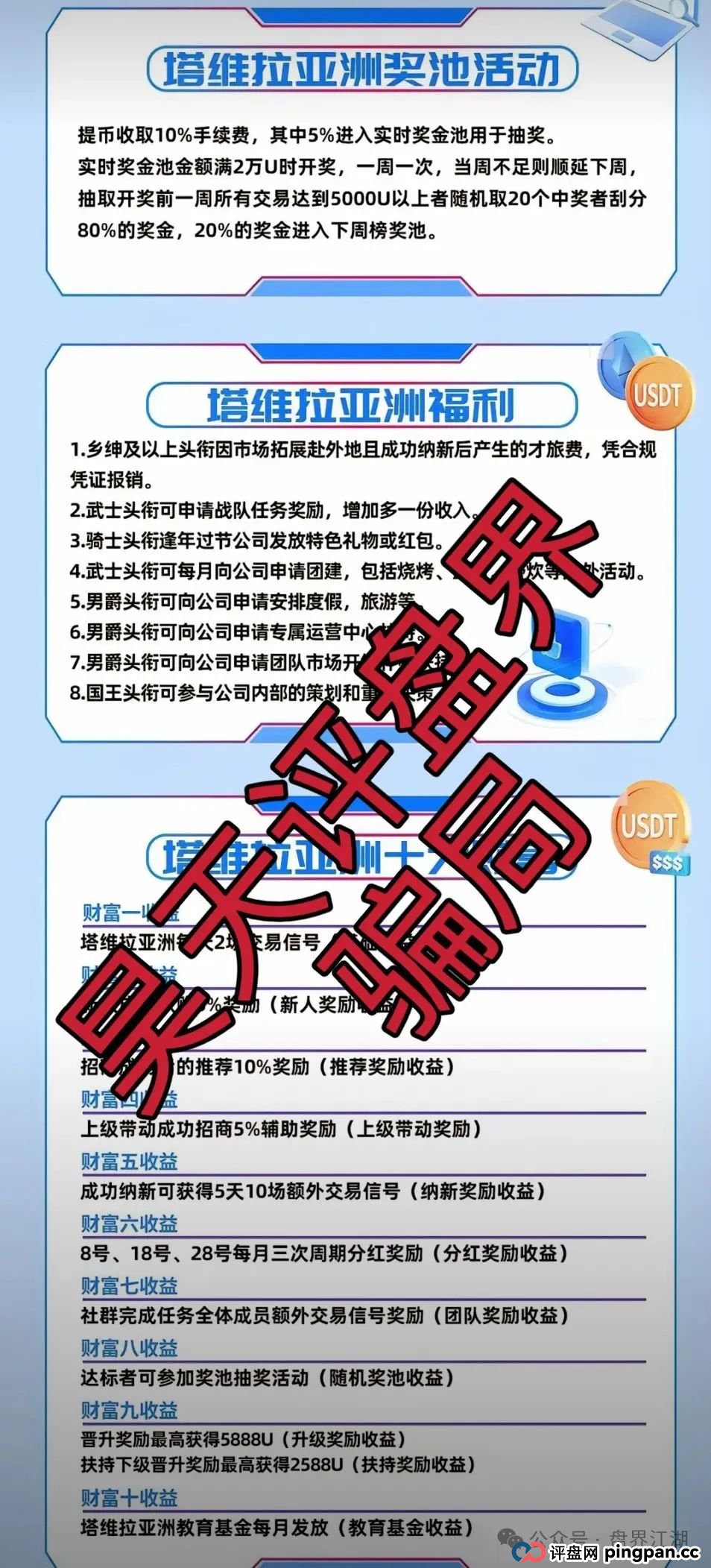 塔维拉亚洲资金盘骗局原悦比特诈骗团伙所开，典型的一轮圈韭菜盘，这伙诈骗团伙一个月开几个韭菜盘，看见一定要远离！(3)