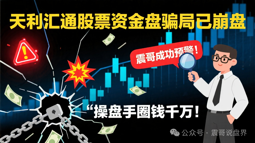 天利汇通股票资金盘骗局已经崩盘，震哥成功预警，操盘手圈钱千万