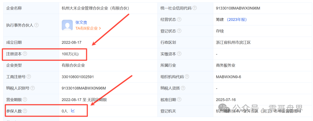 荣裕合的珍稀葆生物实缴资本50亿成本最多30万，都是空壳公司(5)