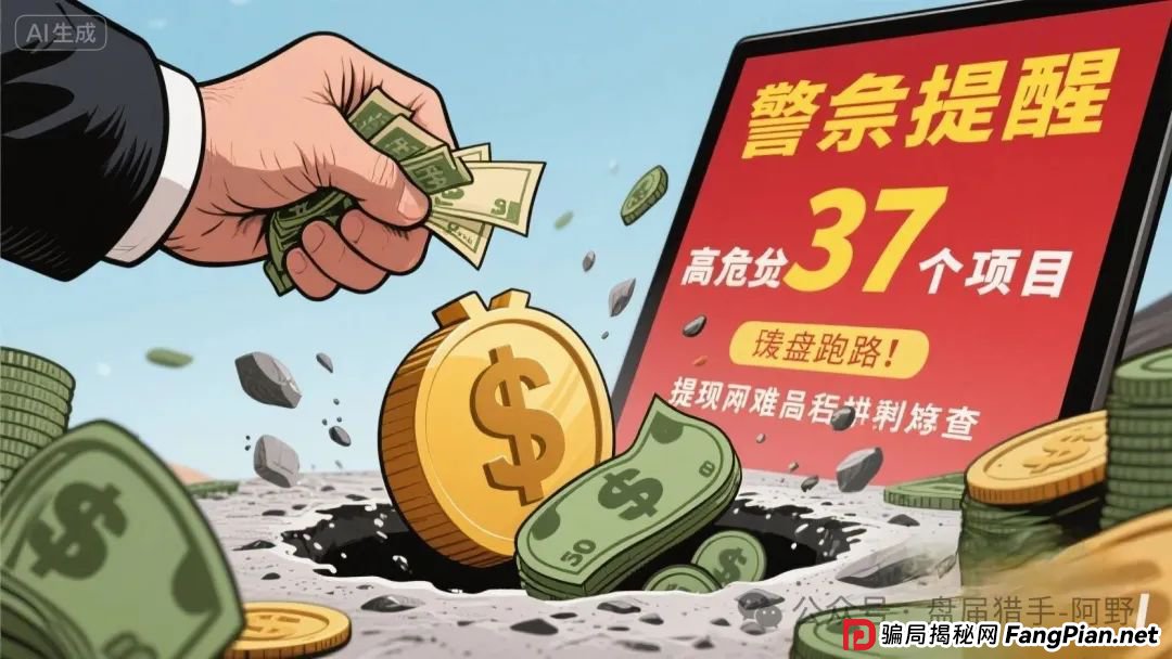 紧急提醒！17个高危项目骗局全揭秘：崩盘跑路、提现困难名单速查，别让血汗钱打水漂！(7)