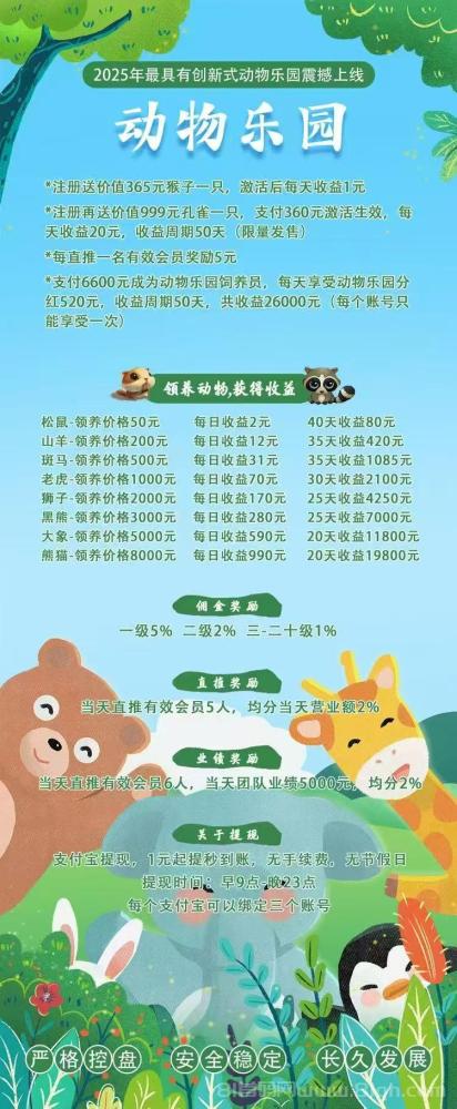 动物乐园首码，挂机分红广告，日领520元饲养员通道开放(4)