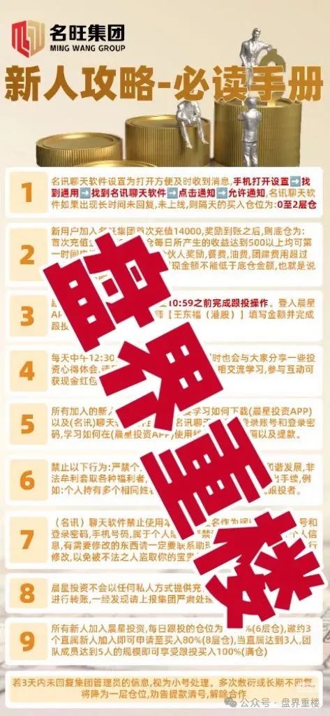 名旺集团（晨星投资）股票跟单类资金盘骗局，开始大量单割会员，即将崩盘跑路！(6)