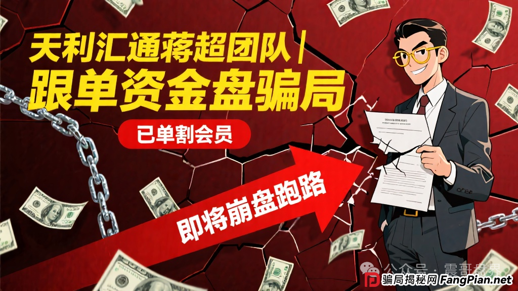 天利汇通蒋超团队跟单资金盘骗局，已经单割会员，即将崩盘跑路