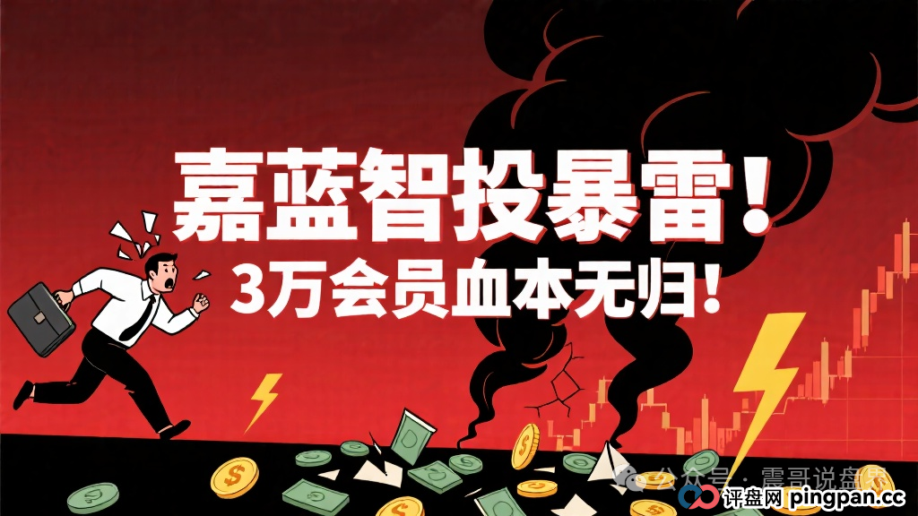 嘉蓝智投暴雷！震哥紧急预警：老孙团伙疯狂收割，3万会员血本无归！