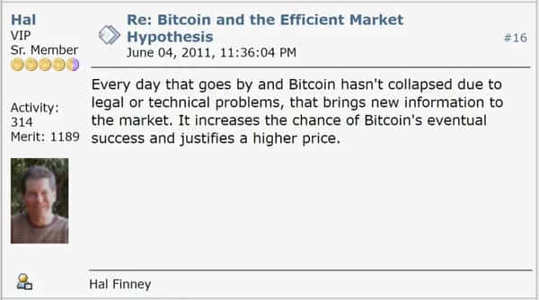 哈尔·芬尼：比特币每多一天，向“百万美元”迈进一步！(1)