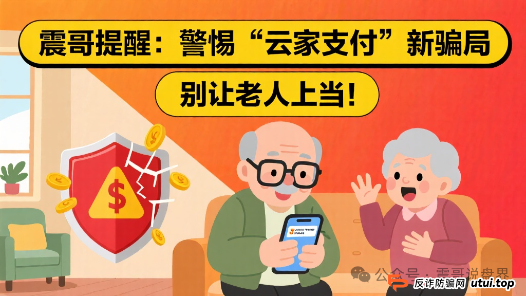 震哥提醒：警惕“云家支付”新骗局，别让老人上当！(1)