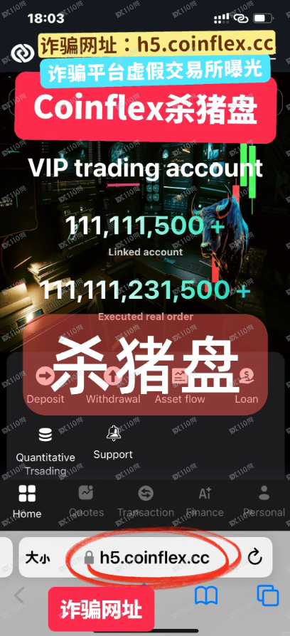Coinflex虚假交易所，诈骗黑平台杀猪盘曝光(1)