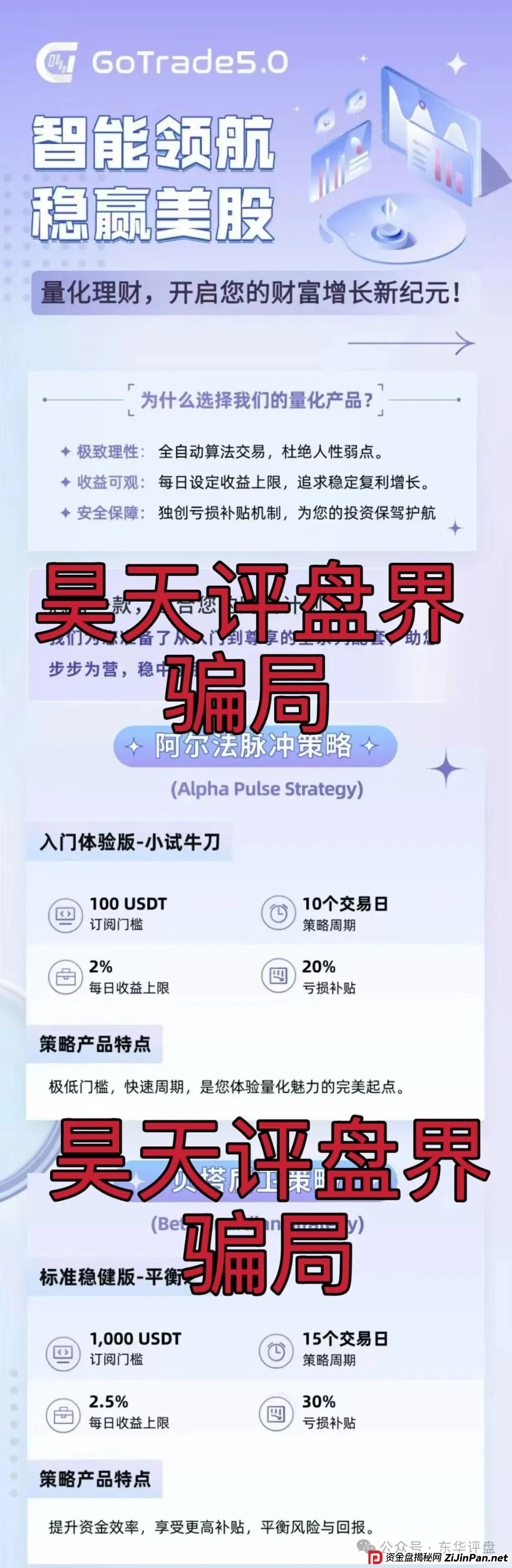 GoTrade5.0股票量化分红类资金盘骗局,号称日收益2%,典型的一轮圈杀猪盘,看见一定要远离!(2) GoTrade5.0股票量化分红类资金盘骗局,号称日收益2%,典型的一轮圈杀猪盘,看见一定要远离!(2)