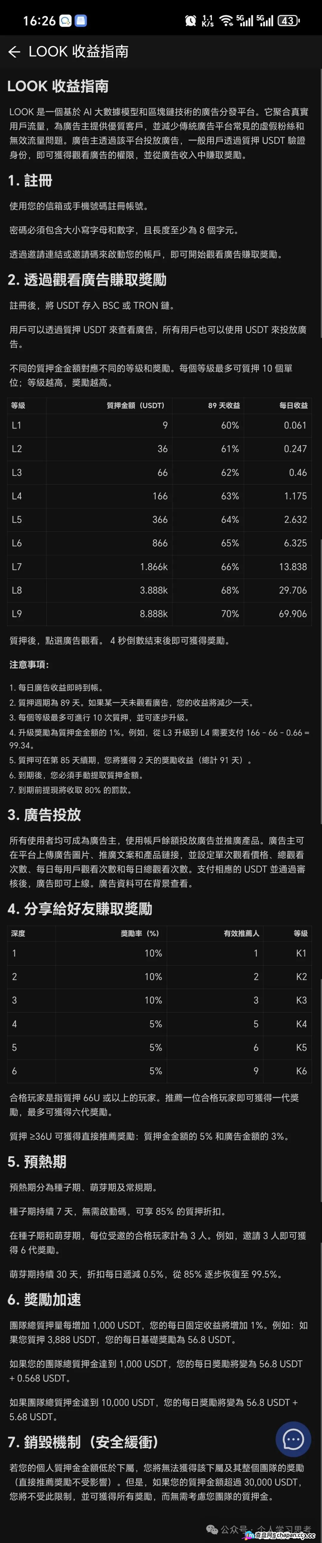 链信、趣分类之后，又一个“看广告”资金盘LOOK正在狂奔(2)