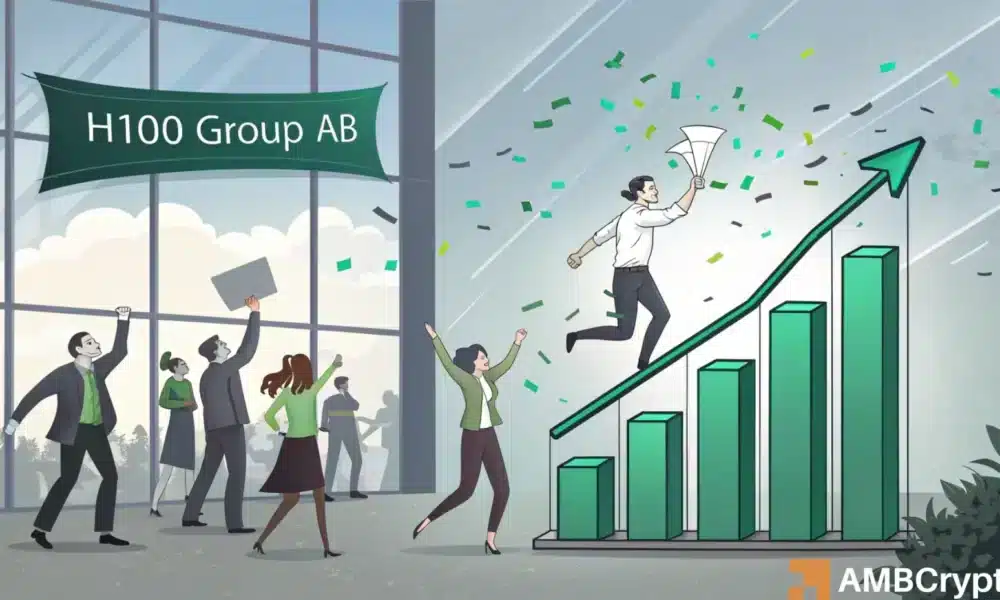 健康科技押注比特币：大胆的加密货币举措推动 H100 股票飙升 45%(1)