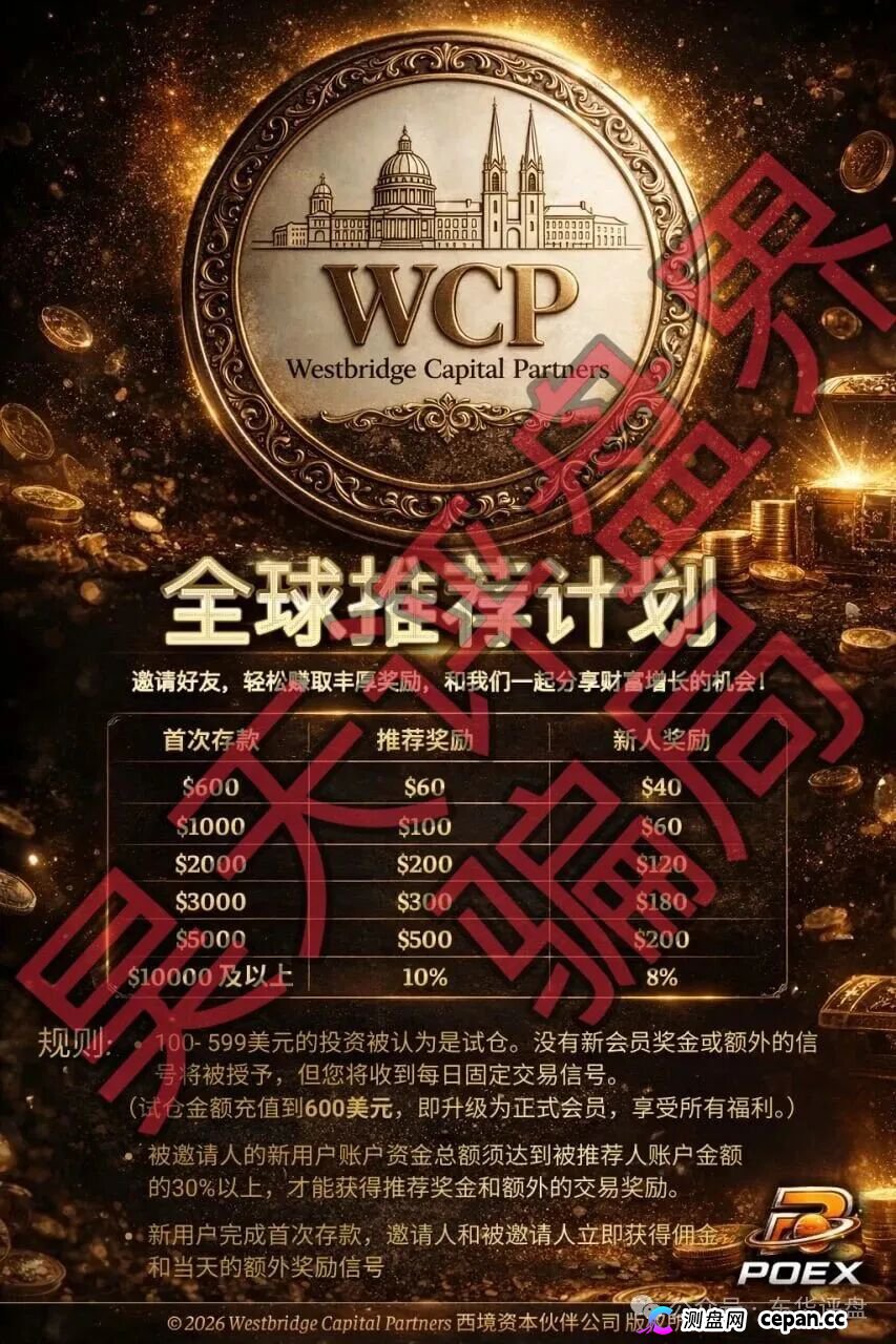 西境资本WCP带单类资金盘骗局：日收益高达3%，老姜开的又一个杀猪盘，高度预警，即将崩盘跑路！(1)