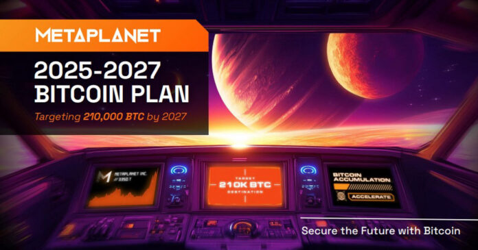 “亚洲微策略”Metaplanet 计划在 2027 年底前收购超过 210,000 个 BTC(1)